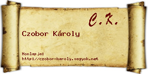 Czobor Károly névjegykártya