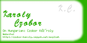 karoly czobor business card